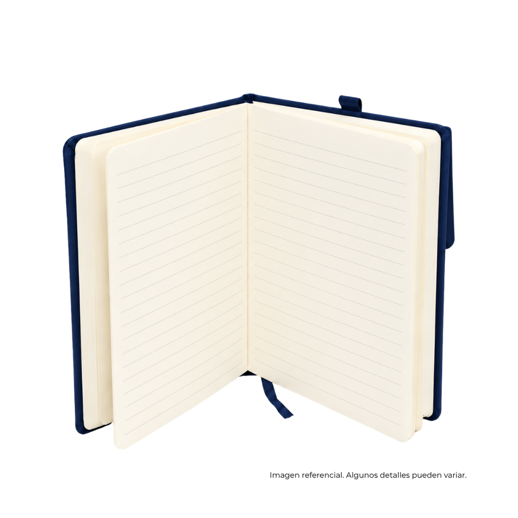 LIBRETA, PU, AZUL OSCURO, 14,8 x 21 cm, Holder con cierre magnético