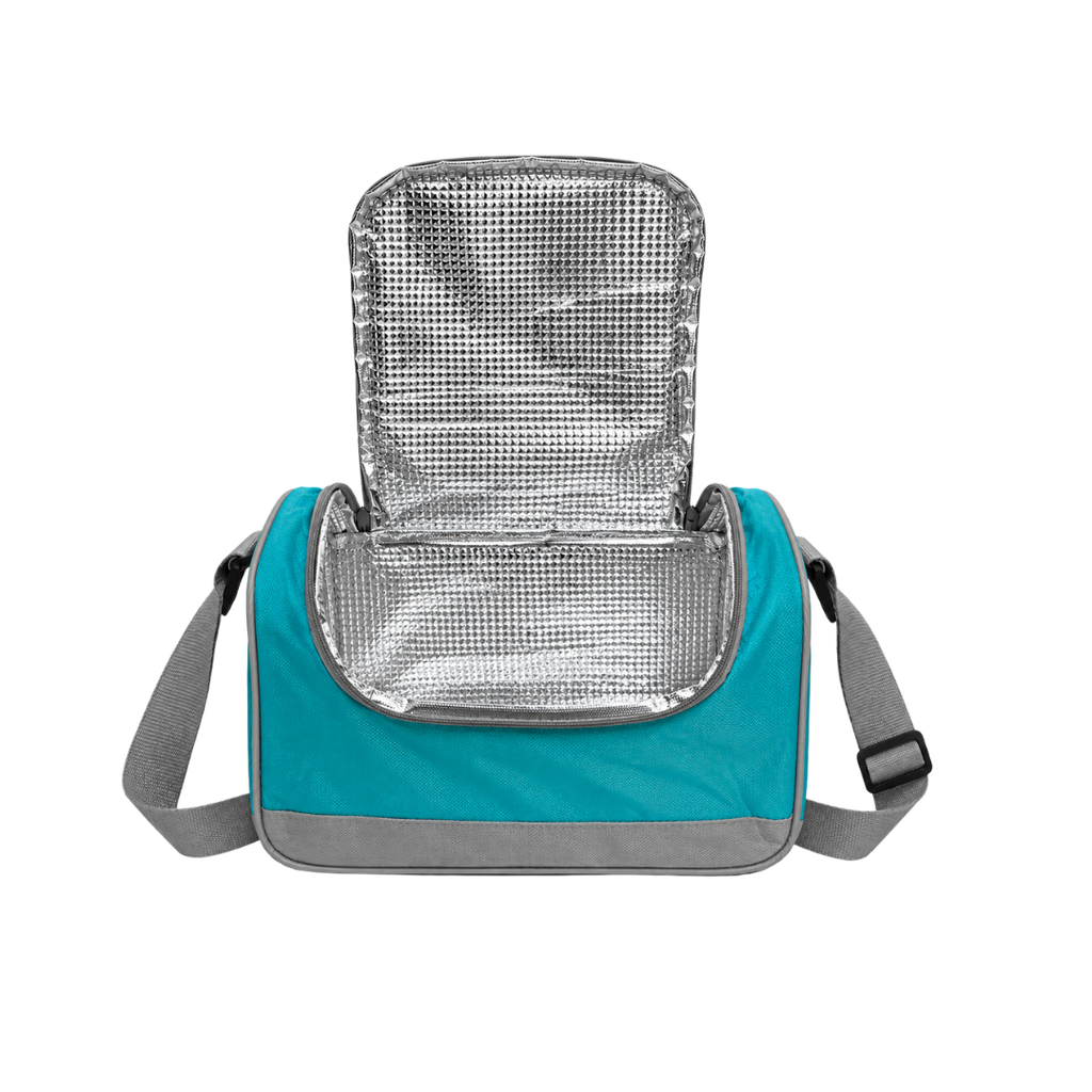 LONCHERA, OXFORD, AQUA, 29*15*20 cm, CLEAR ALUMINIZADA