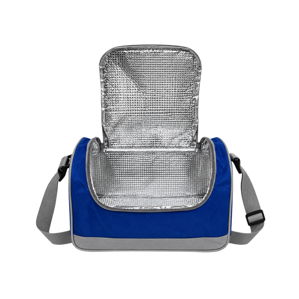 LONCHERA, OXFORD, AZUL REFLEX, 29*15*20 cm, CLEAR ALUMINIZADA