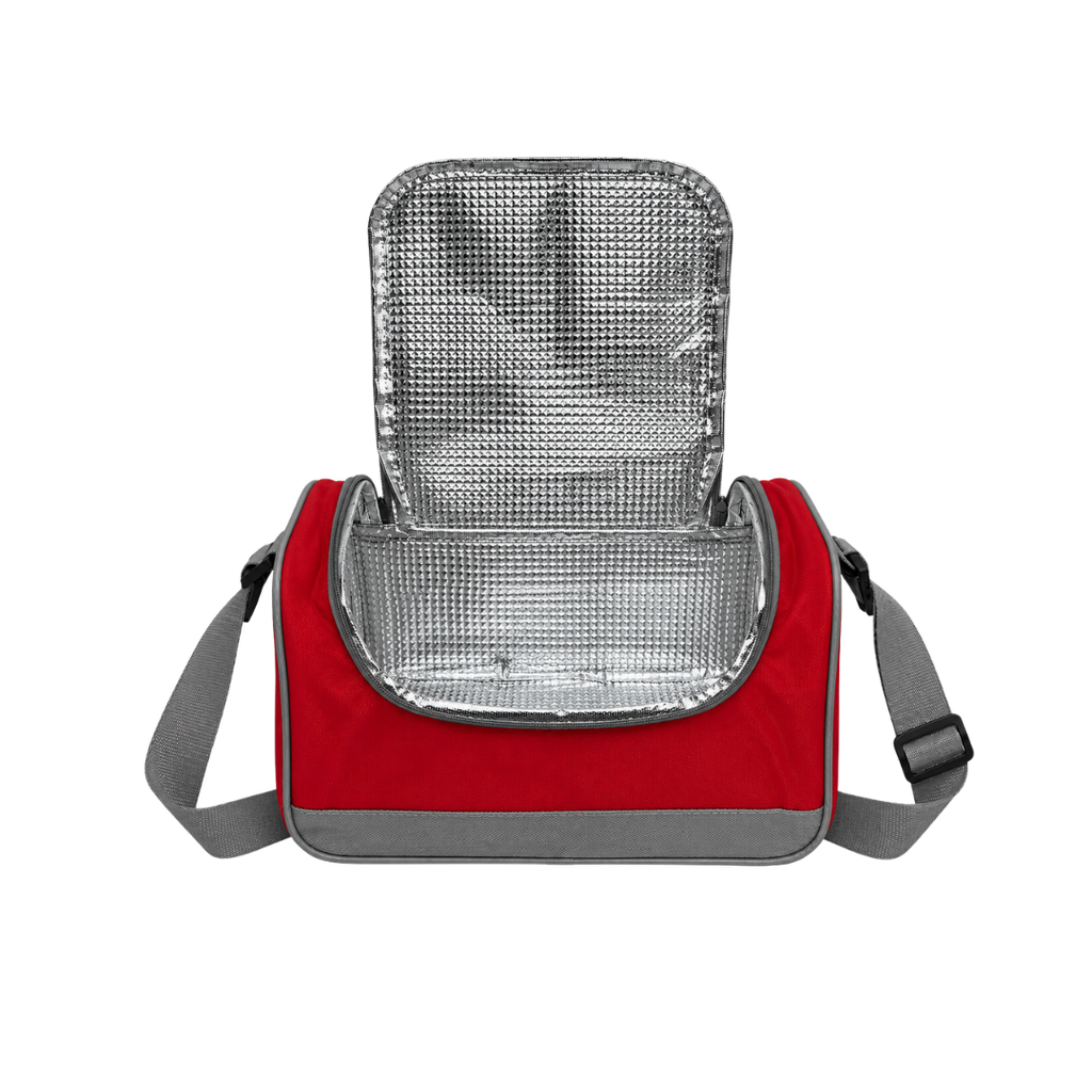 LONCHERA, OXFORD, ROJO, 29*15*20 cm, CLEAR ALUMINIZADA