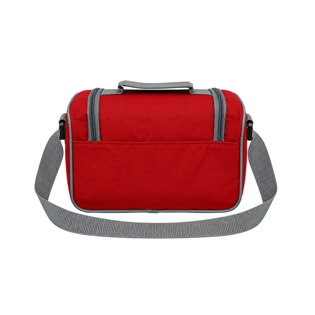 LONCHERA, OXFORD, ROJO, 29*15*20 cm, CLEAR ALUMINIZADA