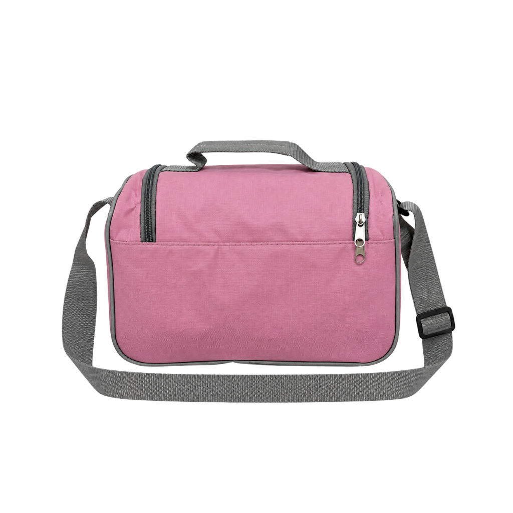 LONCHERA, OXFORD, ROSADO, 29*15*20 cm, CLEAR ALUMINIZADA