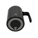 TAZA, ACERO INOXIDABLE, NEGRO, 12.5x9x13. 5cm cm, 400 ML DOBLE PARED CON AGITADOR MAGNÉTICO
