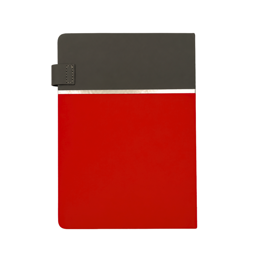 SET EJECUTIVO, CERÁMICA, ROJO, 480 ml, Double de taza en set con agenda PU A5 y lapiceros de metal de cenefa gris en caja negra de regalo
