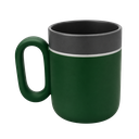 SET EJECUTIVO, CERÁMICA, VERDE, 480 ml, Double de taza en set con agenda PU A5 y lapiceros de metal de cenefa gris en caja negra de regalo