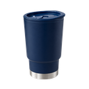 VASO, PLÁSTICO, AZUL OSCURO, 380 ml, Basic 6.5*8*13cm  base de acero