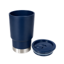 VASO, PLÁSTICO, AZUL OSCURO, 380 ml, Basic 6.5*8*13cm  base de acero