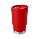 VASO, PLÁSTICO, ROJO, 380 ml, Basic 6.5*8*13cm  base de acero