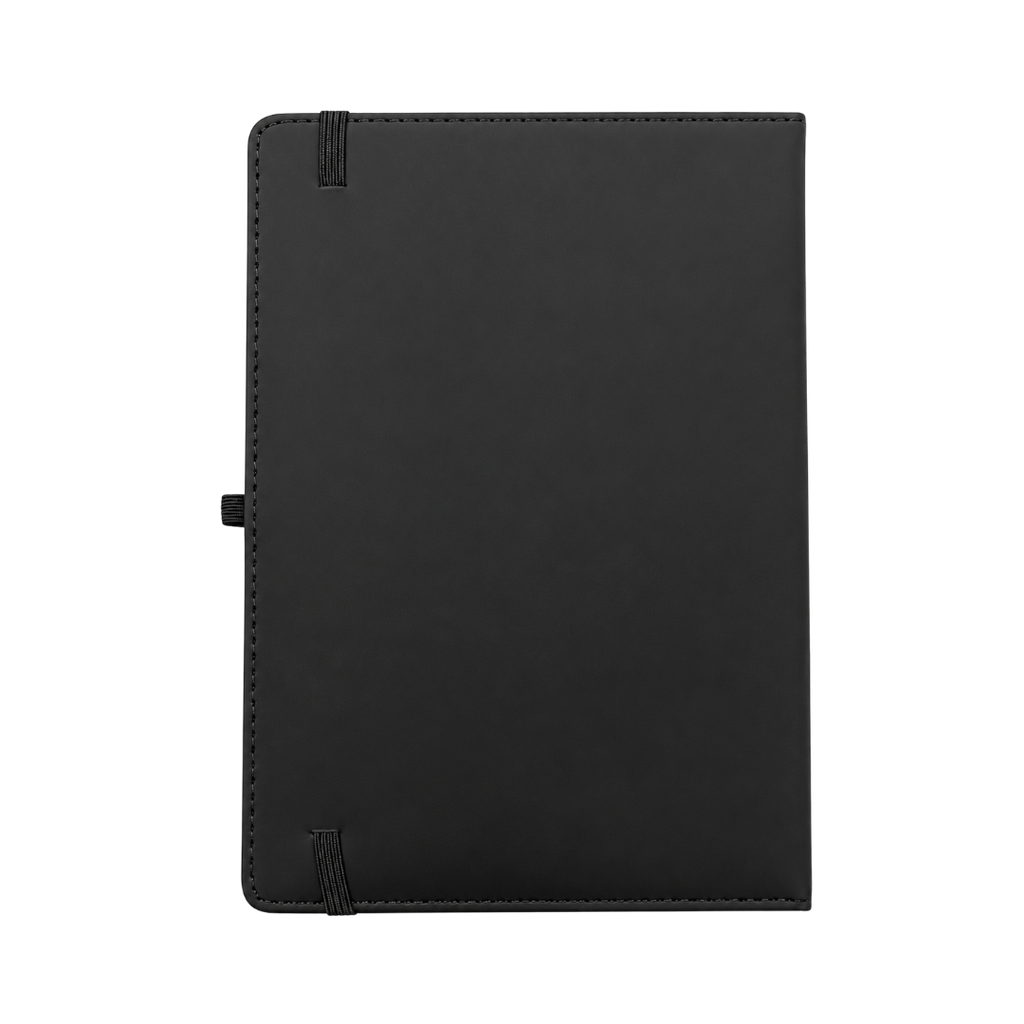 SET EJECUTIVO, ACERO INOXIDABLE, NEGRO, 380 ml, termo doble pared en set con libreta PU A5 y lapicero de metal en caja negra de regalo