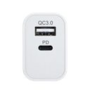 ADAPTADOR, PLÁSTICO, BLANCO, PARA CARGA CON ENTRADA C Y USB