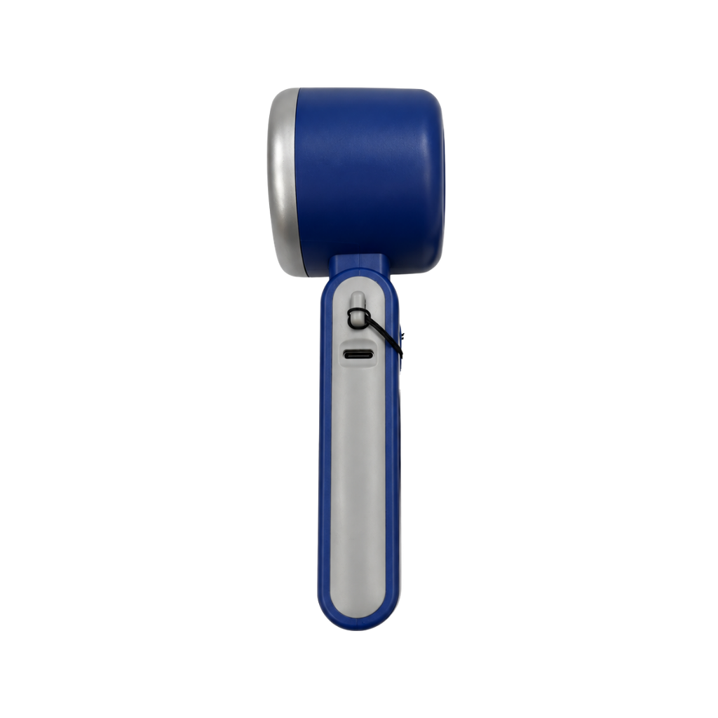 VENTILADOR, PLÁSTICO, AZUL OSCURO, 5.2 *5.9 *17.2 cm, RIBAND CON CINTA Y CABEZA MÓVIL