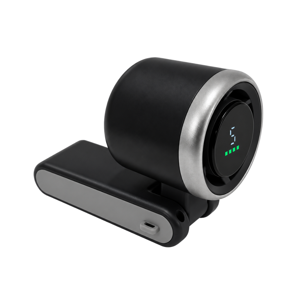 VENTILADOR, PLÁSTICO, NEGRO, 5.2 *5.9 *17.2 cm, RIBAND CON CINTA Y CABEZA MOVIL