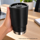 VASO, PLÁSTICO, NEGRO, 380 ml, Basic 6.5*8*13cm  base de acero