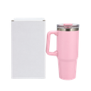 TAZA ACERO INOXIDABLE ROSADO 30 oz Boldys doble pared con pajilla