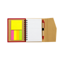 libretas, ecologica de carton, rojo, 16*12.5 centimetros, con tapa con iman 70 paginas