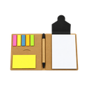 libretas, ecologica de carton, negro, 11*15 centimetros, con lapicero y notas adhesivas