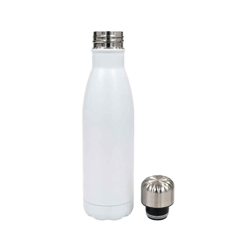 Botella Acero Inoxidable Blanco 500 ml Termica Doble Pared