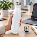 Botella Acero Inoxidable Blanco 500 ml Termica Doble Pared