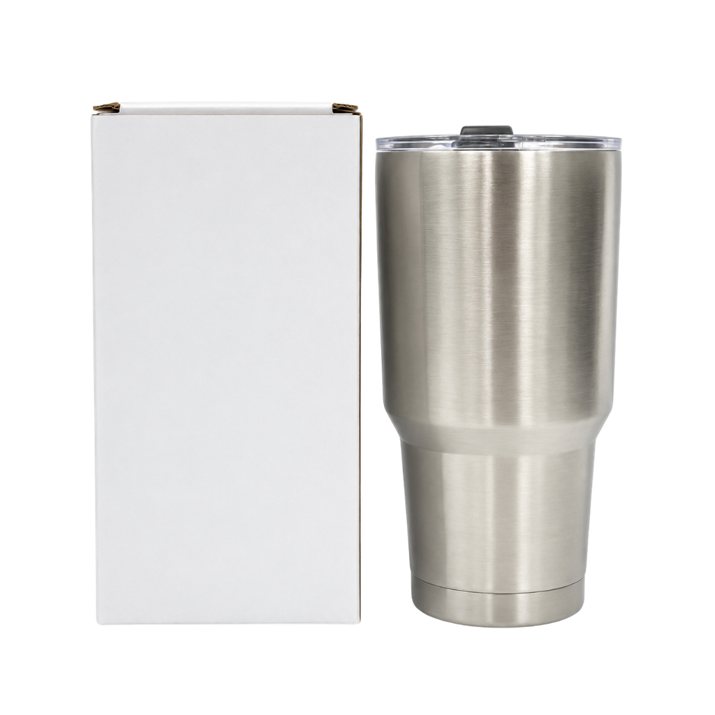 vasos, acero inoxidable, plateado, 30 onzas, termico bajo en brillante plata