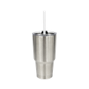 vasos, acero inoxidable, plateado, 30 onzas, termico bajo en brillante plata