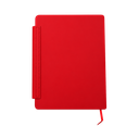 LIBRETA, PU, ROJO, 14,8 x 21 cm, Dosier 80 hojas de 70 g. a líneas