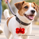 luz led, , rojo, 4.7*3 centimetros, para collar forma de huesito