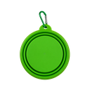 Tazon Silicón verde 350 ml expandible con arnés para mascota