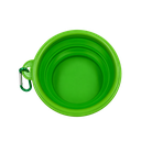 Tazon Silicón verde 350 ml expandible con arnés para mascota