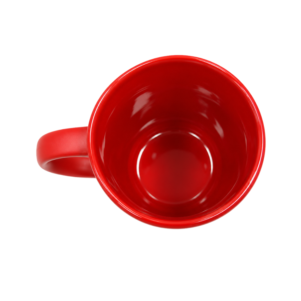 Taza, Cerámica, Rojo, 450 Ml Country , 8*11.5cm Base De Corcho Sin Tapa