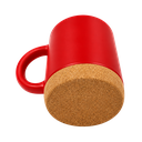 Taza, Cerámica, Rojo, 450 Ml Country , 8*11.5cm Base De Corcho Sin Tapa