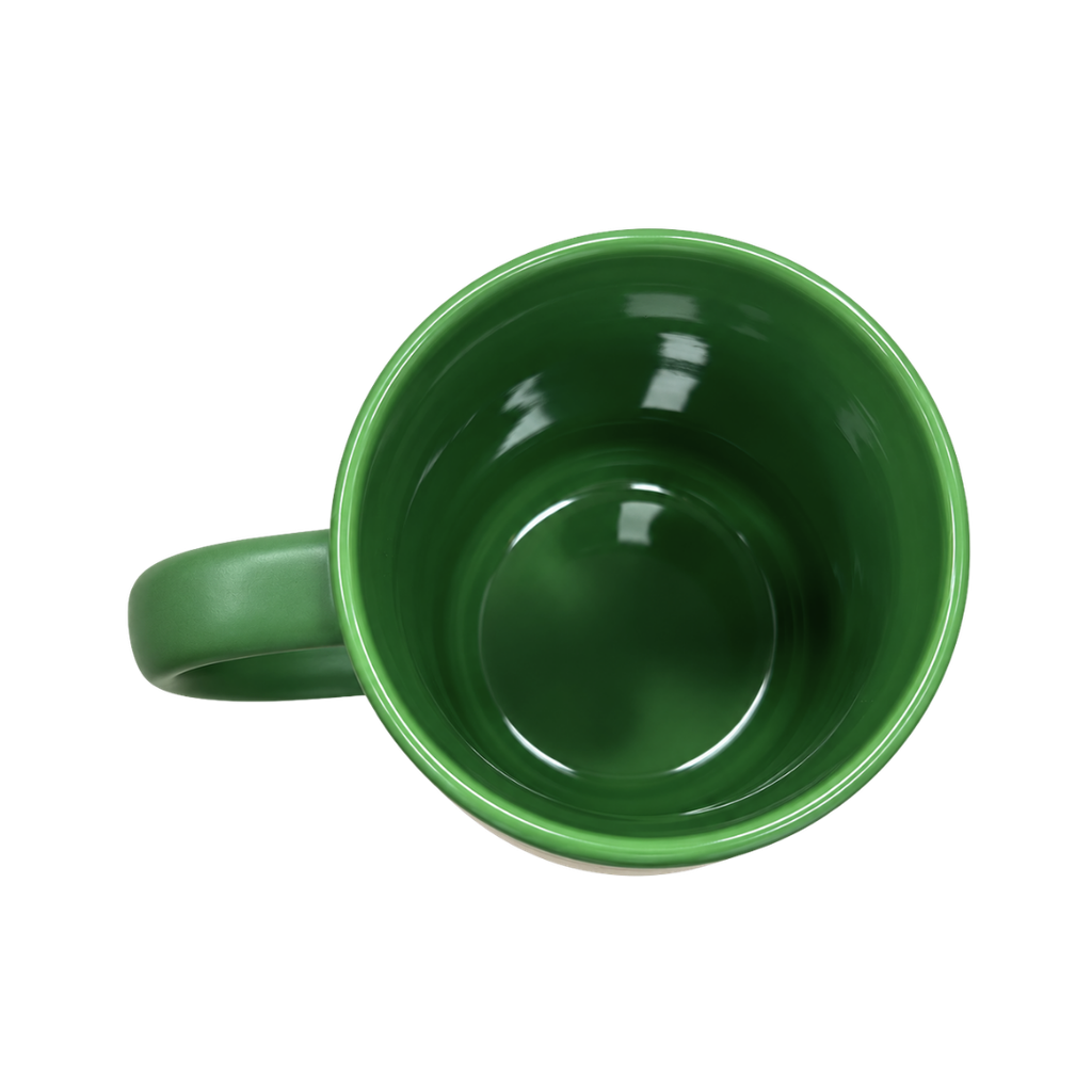 Taza, Cerámica, Verde, 450 Ml Country , 8*11.5cm Base De Corcho Sin Tapa