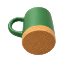 Taza, Cerámica, Verde, 450 Ml Country , 8*11.5cm Base De Corcho Sin Tapa