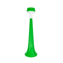 Vuvuzela plástica verde 27*8cm con boquilla lateral