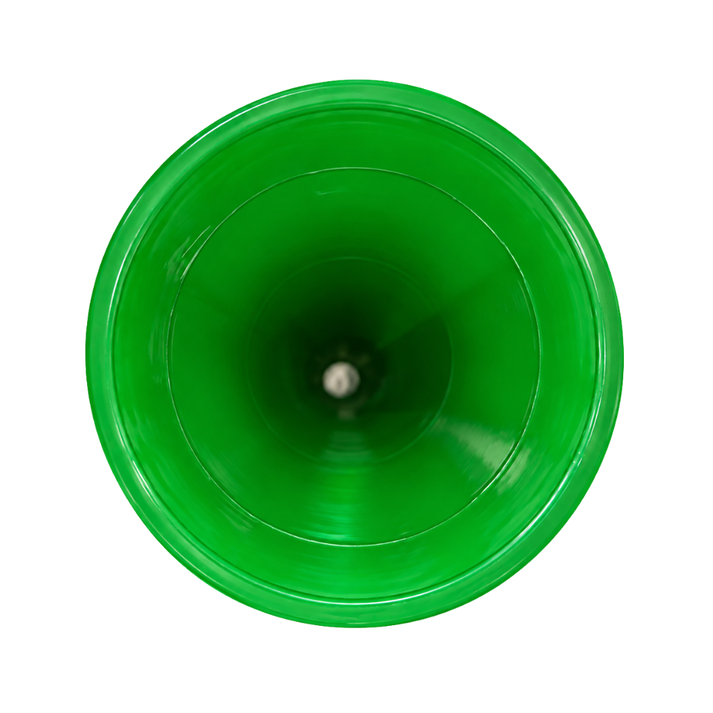 Vuvuzela plástica verde 27*8cm con boquilla lateral