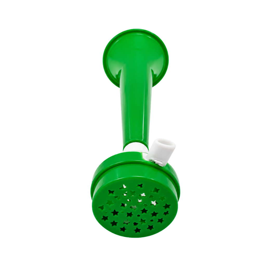 Vuvuzela plástica verde 27*8cm con boquilla lateral