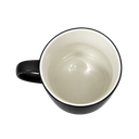 TAZA, CERÁMICA, NEGRO, 16 oz, SOFT TOUCH TROLL INTERIOR BLANCO.