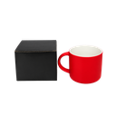 TAZA, CERÁMICA, ROJO, 16 oz, SOFT TOUCH TROLL INTERIOR BLANCO