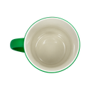TAZA, CERÁMICA, VERDE, 16 oz, SOFT TOUCH TROLL INTERIOR BLANCO.