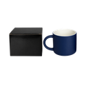 TAZA, CERÁMICA, AZUL OSCURO, 16 oz, SOFT TOUCH TROLL INTERIOR BLANCO