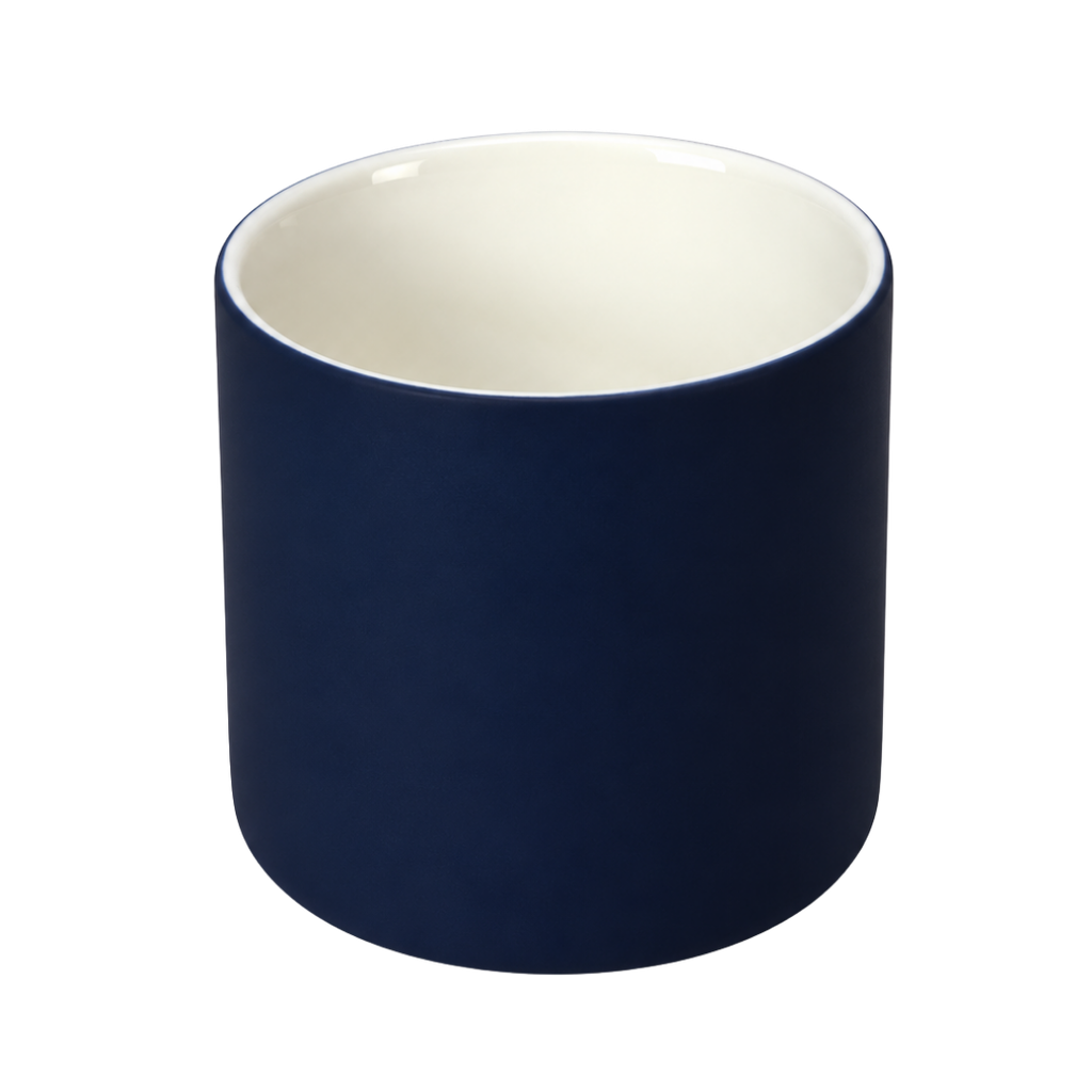 TAZA, CERÁMICA, AZUL OSCURO, 16 oz, SOFT TOUCH TROLL INTERIOR BLANCO