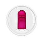 tazas termicas, plástico, rosado, 600 mililitro, con tapa blanca