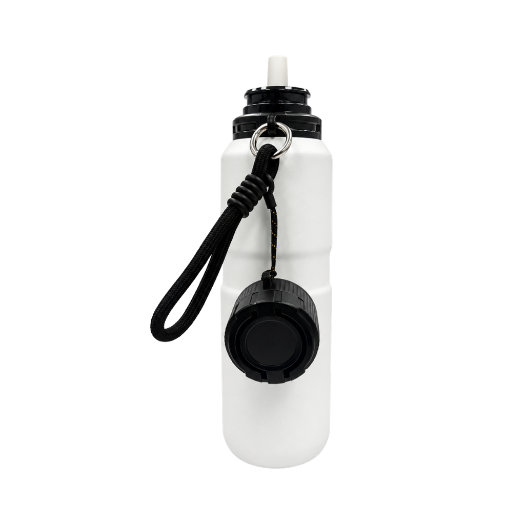 Termo Acero Inoxidable Blanco Mate 650 Ml Tour Doble Pared Con Boquilla De Seguridad