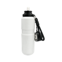 Termo Acero Inoxidable Blanco Mate 650 Ml Tour Doble Pared Con Boquilla De Seguridad