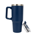 TAZA, ACERO INOXIDABLE, AZUL OSCURO, 30 oz, BOLDYS DOBLE PARED CON PAJILLA
