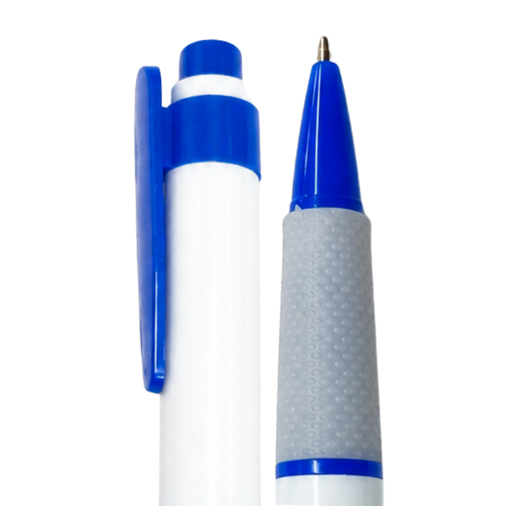 lapiceros, plástico, celeste (baby blue), 13.4 centimetros, brumos con goma antideslizante