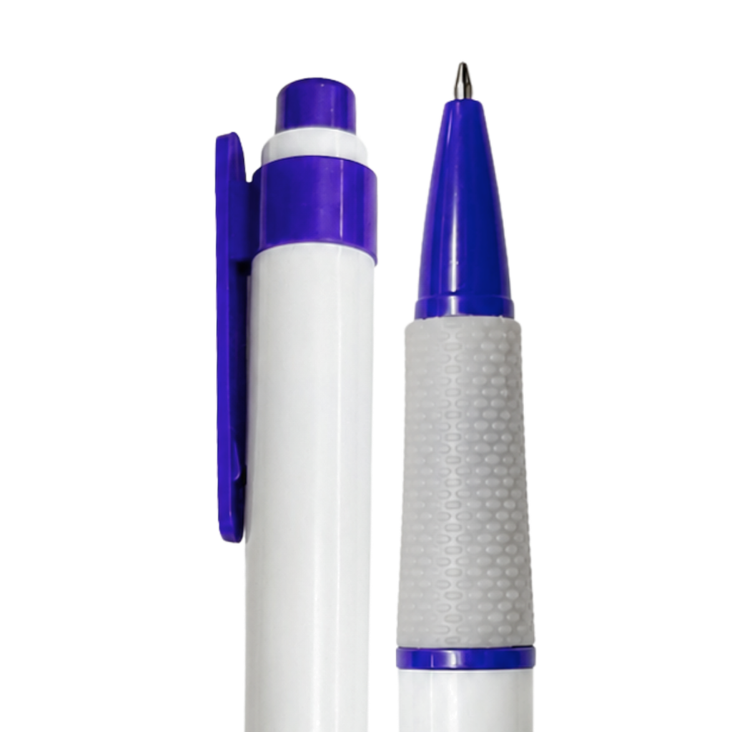 lapiceros, plástico, morado, 13.4 centimetros, brumos con goma antideslizante