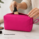 Cosmetiquera pu rosado 22*13*10 cm Soft touch