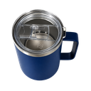 TAZA, ACERO INOXIDABLE, AZUL OSCURO, 350 ml, Thermal doble pared 8.8*10.8cm con tapa hermética