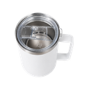 TAZA, ACERO INOXIDABLE, BLANCO, 350 ml, Thermal doble pared 8.8*10.8cm con tapa hermética