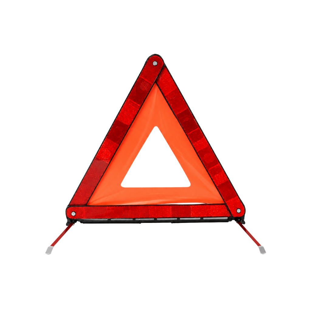 Señalizador, PLÁSTICO, ANARANJADO, 45*43 cm, triangular portable plegable para tránsito